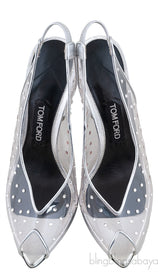 PVC Crystal Slingback Heels