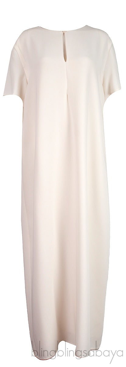 Off-White Plain Maxi Dress
