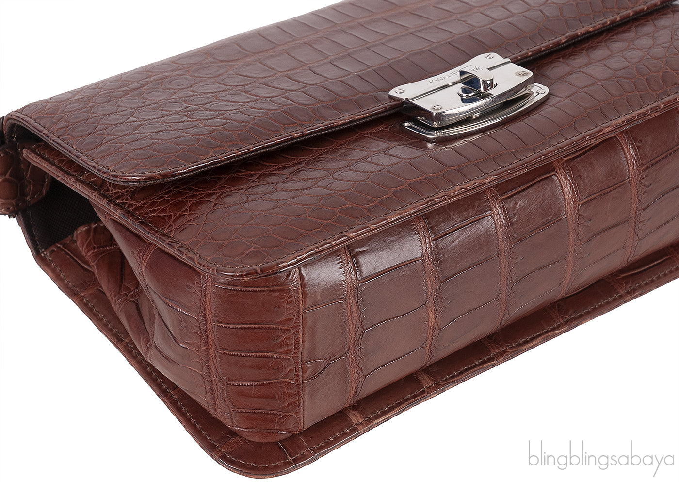 City Skyline Crocodile Sling Bag