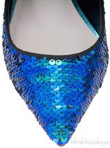 Blue Coco Sequined Pump