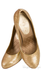 Metallic Gold Sequin Heels