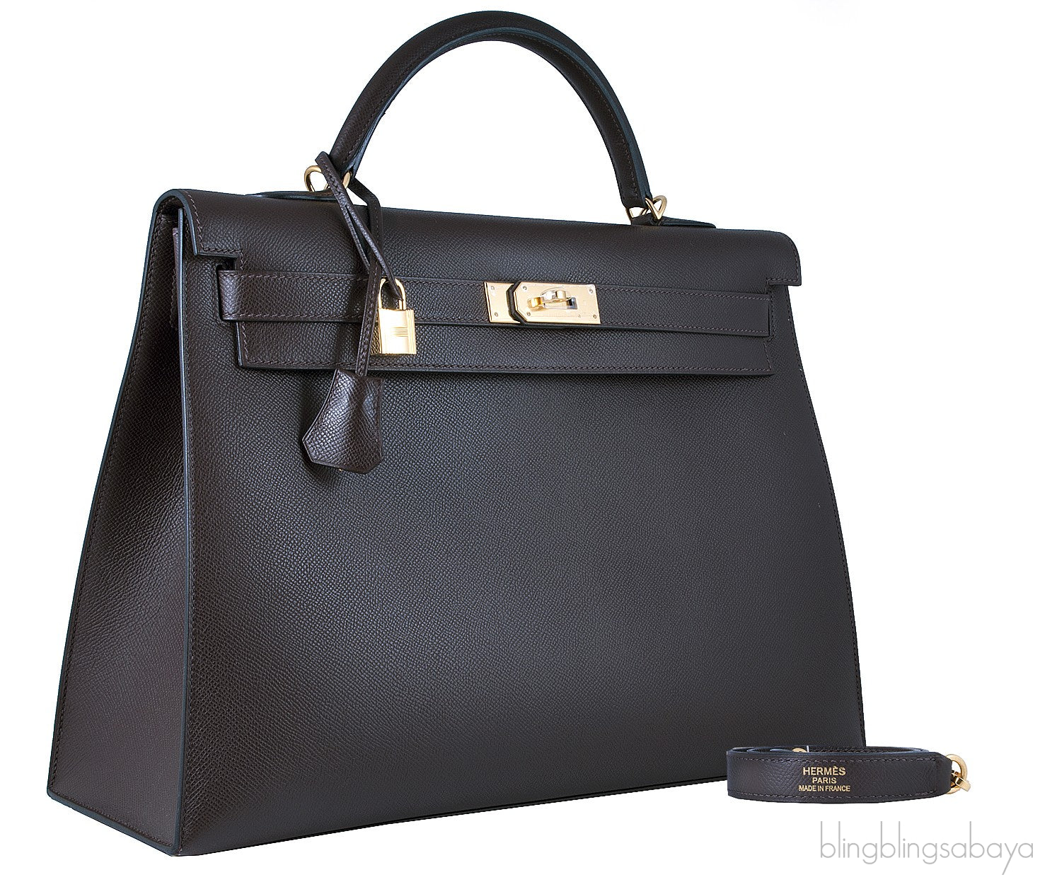 Kelly 40 Choco Brown Sellier Epsom