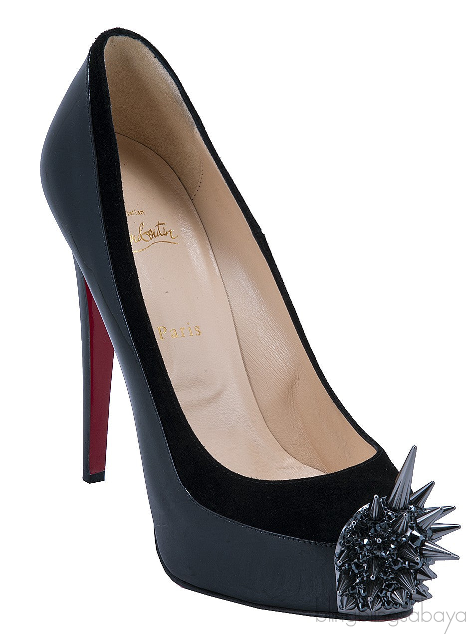 Asteroid Black Spike Toe Pumps