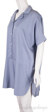 Grey Stripes Sleepwear Top