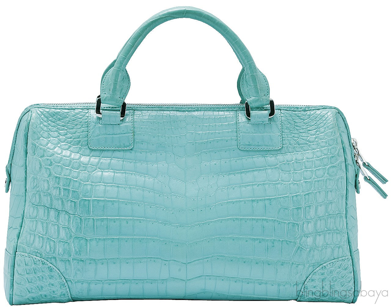 Tiffany Blue Crocodile Handbag