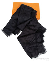 Black Classique Monogram Shawl
