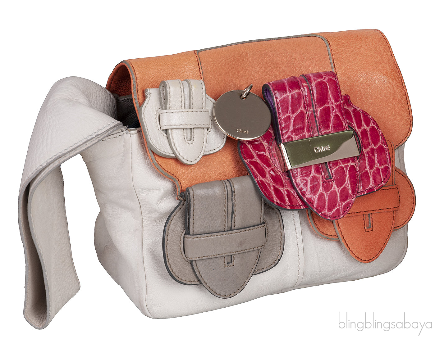 Multicolor Leather Saskia CLutch