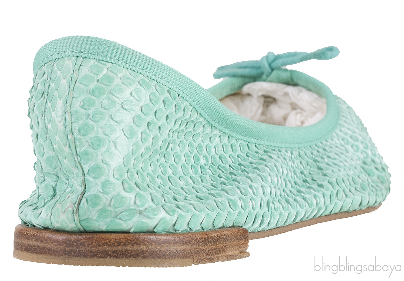 Green Python Ballet Flat