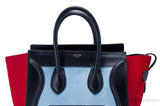 Tricolor Teal & Red Mini Luggage