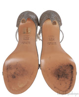 Stuart Weitzman Glitter Nudist Heel Sandals
