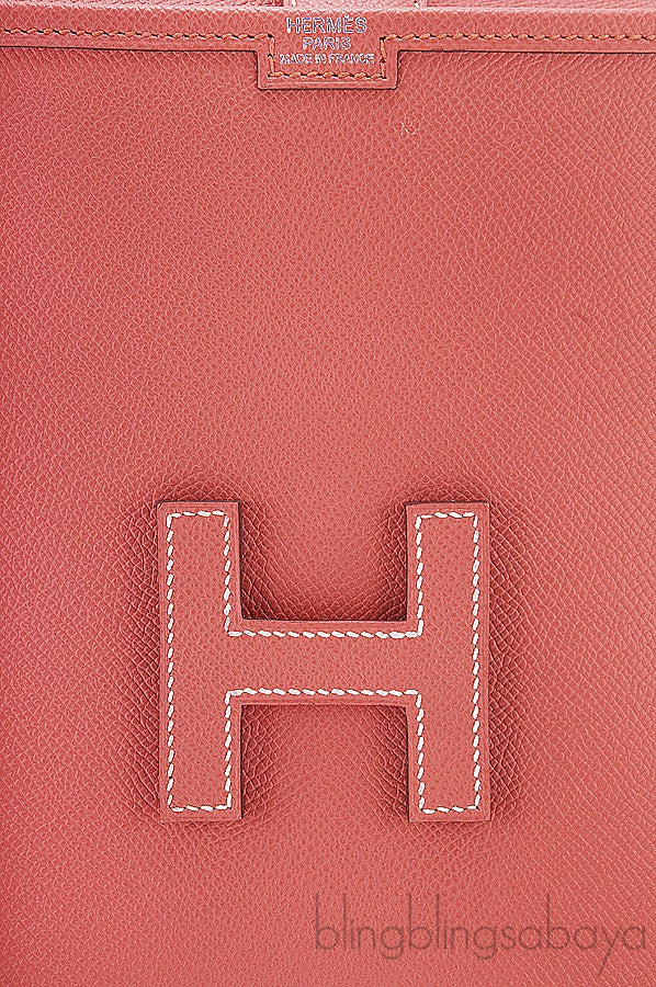 Jige Oversize Clutch Epsom Flamingo