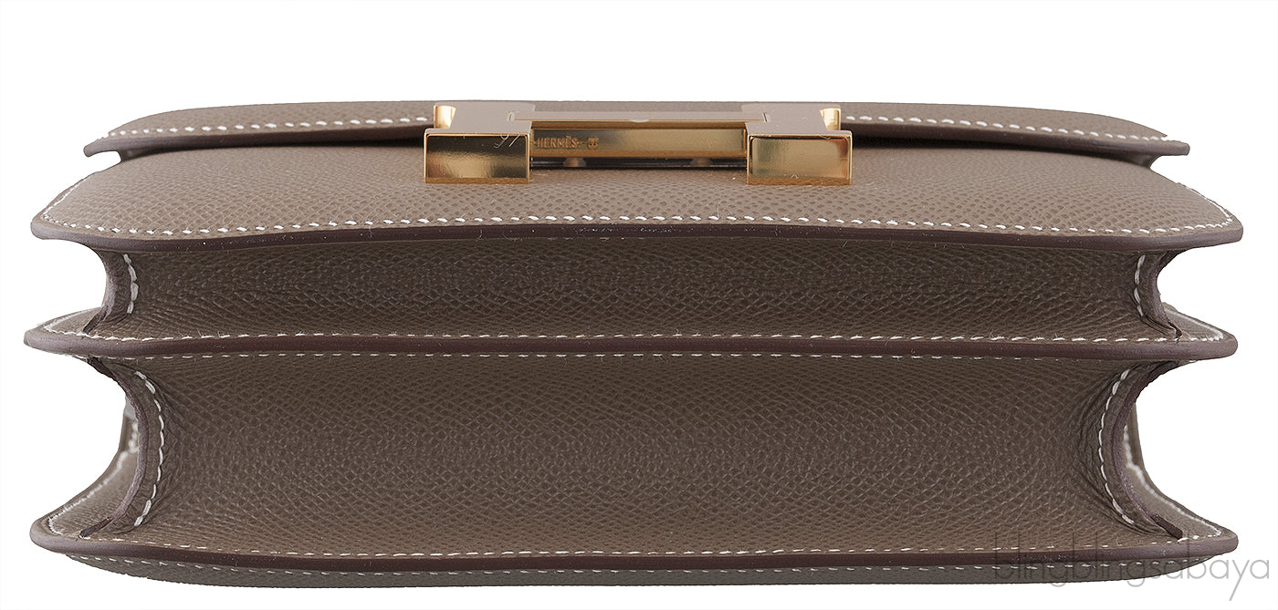 Constance III Mini Epsom Etoupe GHW