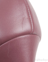 Plum Crystal Embellished Vamp Heels