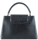 Black Capucines Crocodile MM