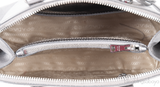 Silver Saffiano Promenade Top Handle Bag