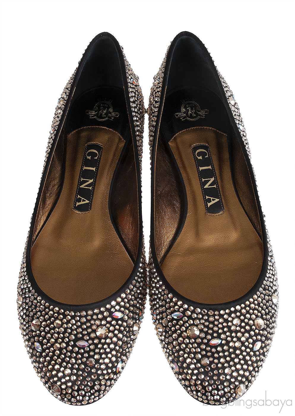 Gina Allegra Crystal Ballerina Flats