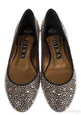 Gina Allegra Crystal Ballerina Flats