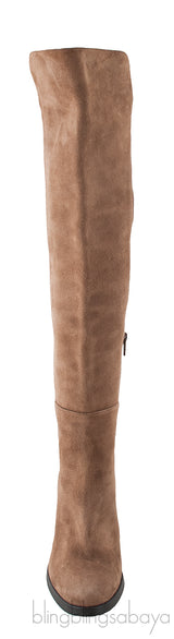 Brown Suede Leather Boots