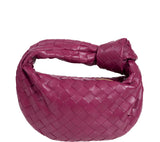 Plum Jodie Mini Knotted Intrecciato Pouch