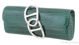 Egee Emerald Crocodile Clutch