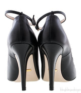 Black Red Heart Crystal Heels