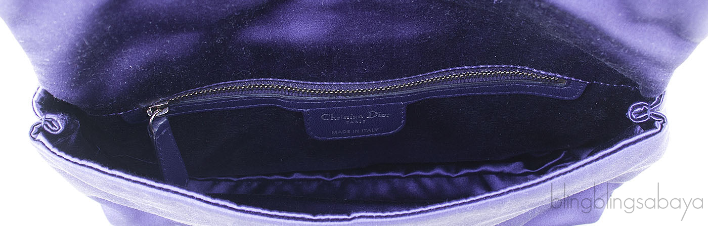 Blue Violet Satin Clutch