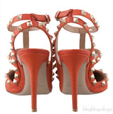 Rockstud Brique Gold Studs Heels 100