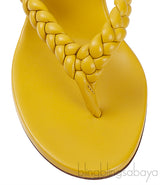 Yellow Woven Strap Thong Sandals