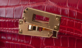 Kelly 25 Red Braise Crocodile GHW