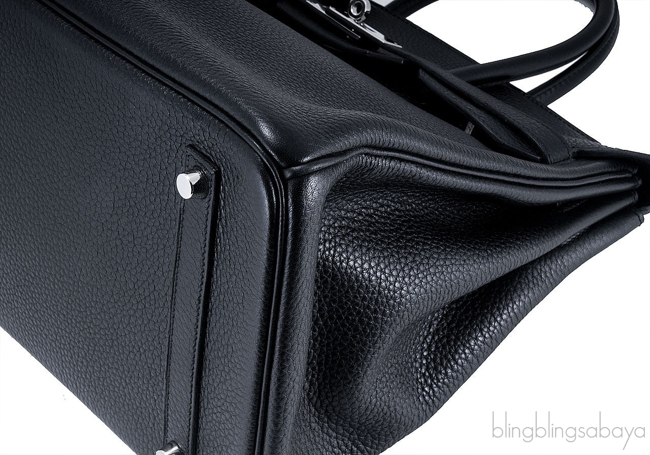 Birkin 35 Black Taurillon Clem PHW