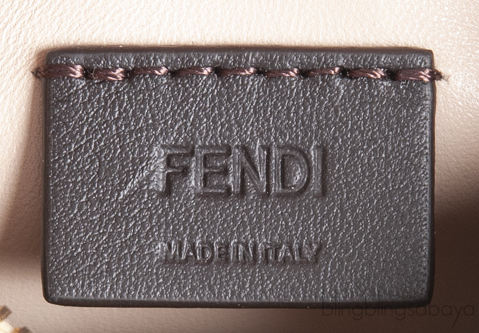 Nano Fendigraphy Grey Leather Charm