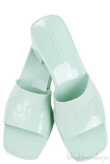 Rubber Slide Pastel Green Sandals
