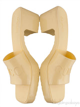 Yellow Rubber Slide Sandals