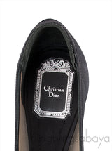 Black Floral Crystal Heels