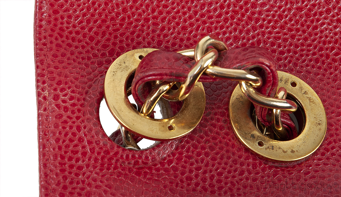 Red Caviar Vintage CC Flap Bag