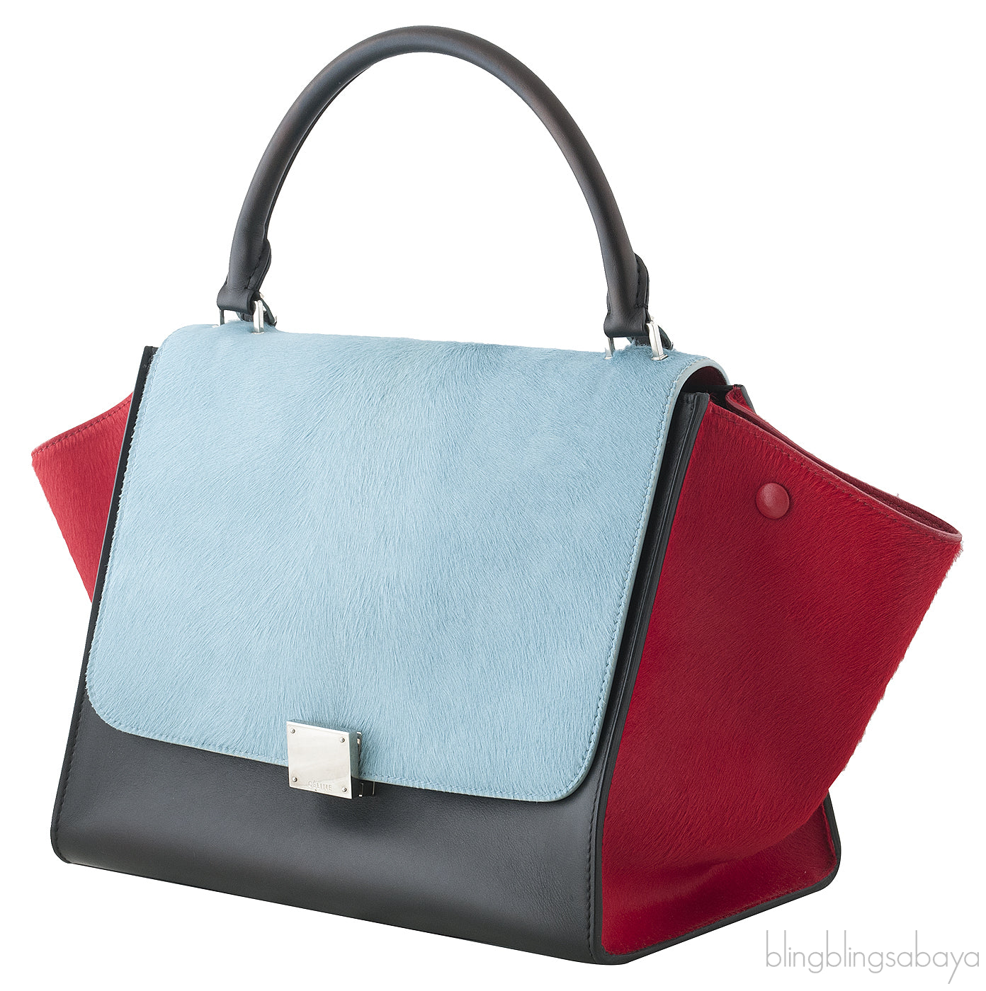 Trapeze Luggage Tri-color Pony Hair*