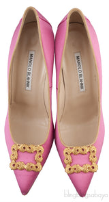 Fuchsia Tradimod Satin Heels