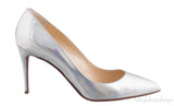 Silver Metallic Pointed Toe Heels