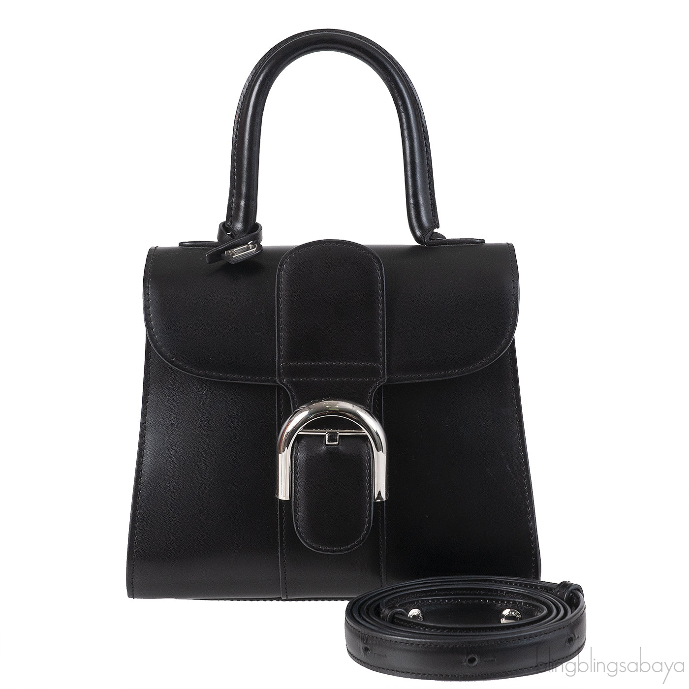 Delvaux Black Brilliant Mini Leather Tote