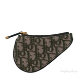 Oblique Green Saddle Purse