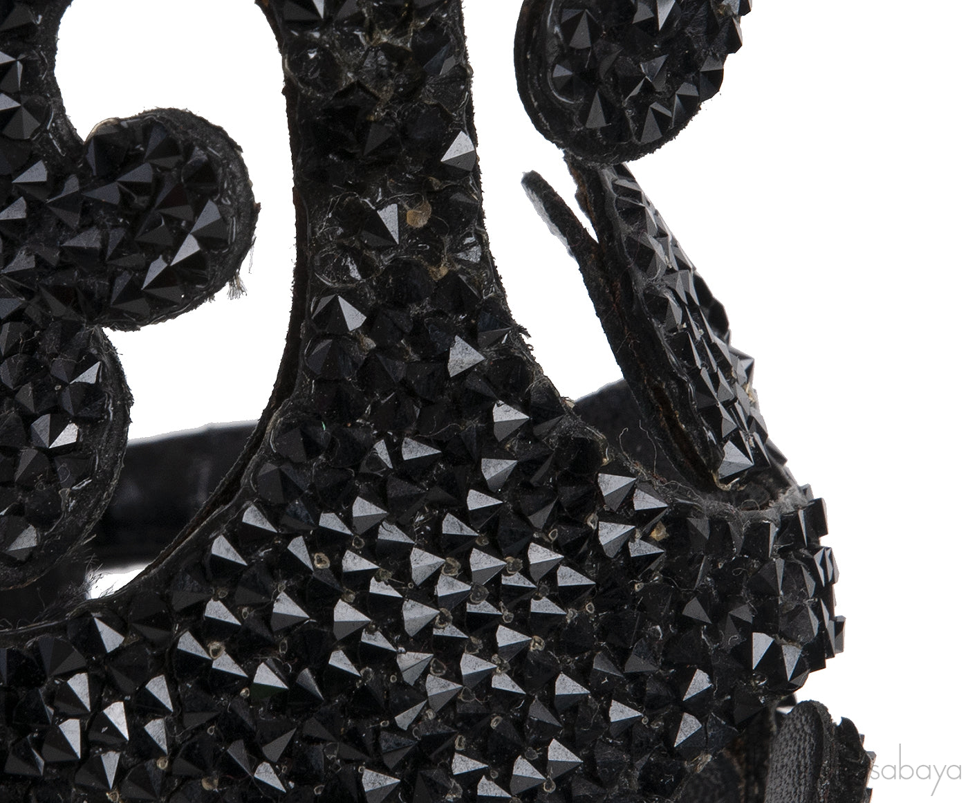 Black Swirl Strass Python Heels