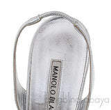 Cassia Silver Peep Slingback Pump