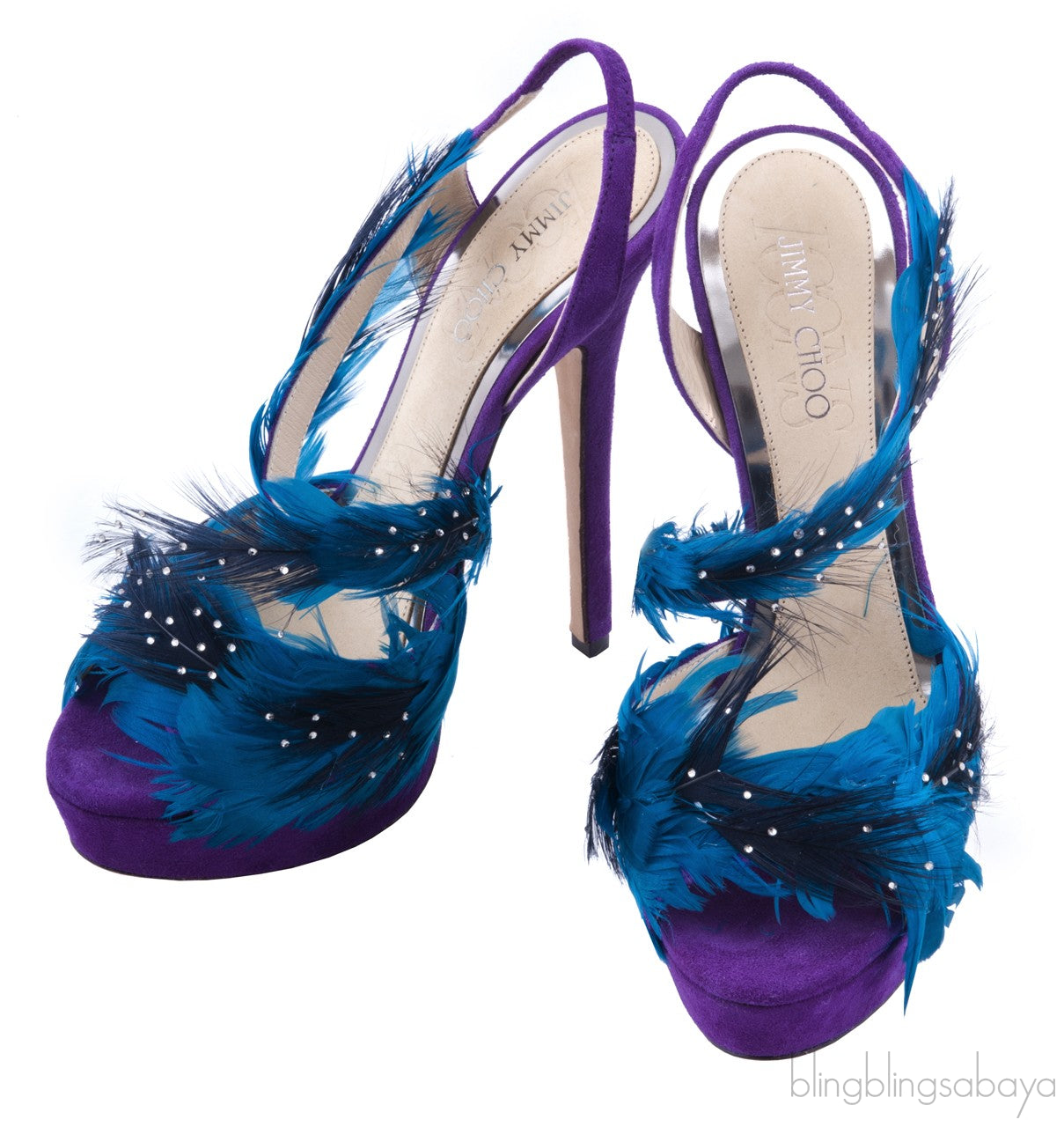 Marlene Feather and Suede Sandals