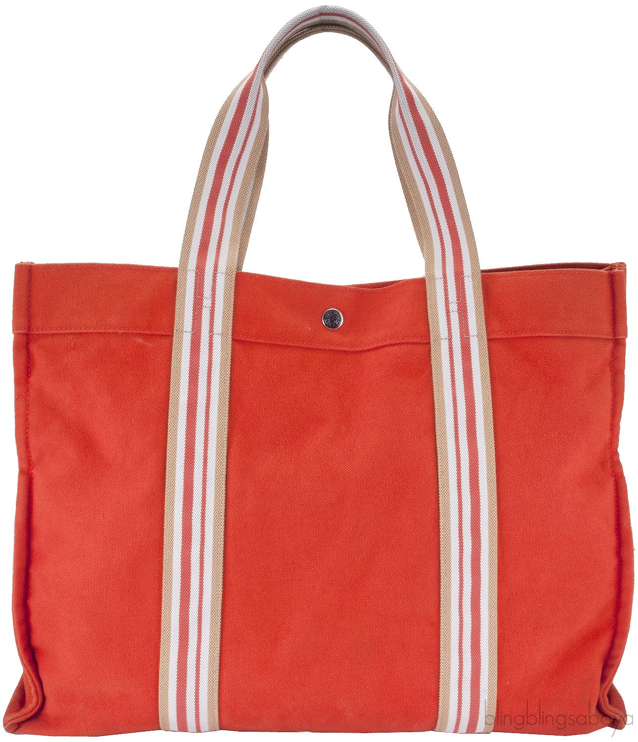 Orange Cotton Canvas Tote