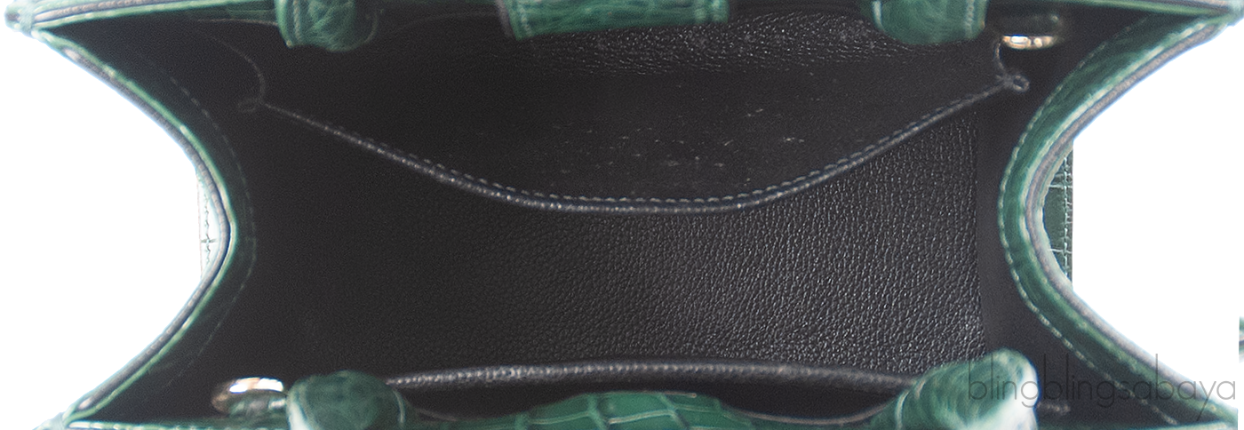 S\'uvimol My Sweet Box Emerald Crocodile Bag