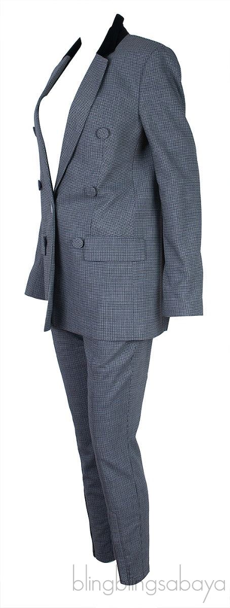 Grey Houndstooth Blazer & Trouser