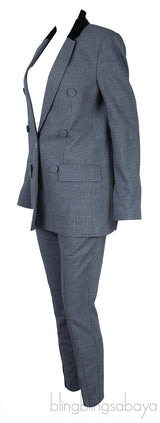 Grey Houndstooth Blazer & Trouser