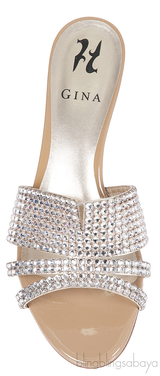 Gina Silver Crystal Nude Utah Sandals