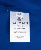 Blue Self-tie Silk Longsleeve Shirt