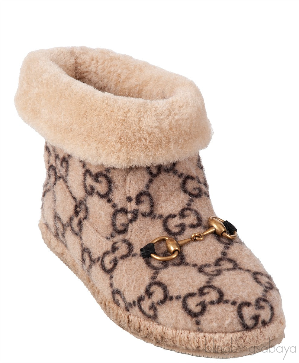 GG Horsebit Merino Ankle Boots